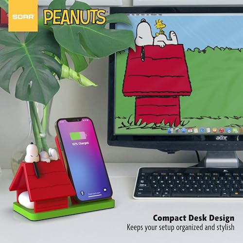 Peanuts Snoopy Wireless Charging Station- Red Dog House