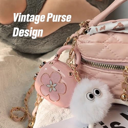 DOSS Candy 2-in-1 Mini Bluetooth Speaker, Loud Audio, Cute Backpack Charm - color: Light Pink
