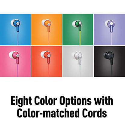 Panasonic ErgoFit In-Ear Earbud Headphones RP-HJE120-V (Purple) Dynamic Crystal Clear Sound, Ergonomic Comfort-Fit,Violet - color: Violet, size: S/M/L, style: No Mic