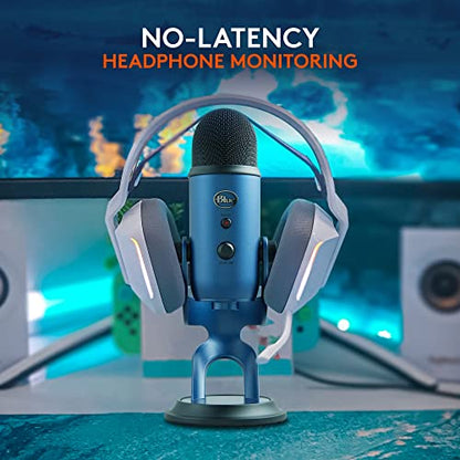 Logitech Creators Blue Yeti USB Microphone for PC, Mac, Gaming, Streaming, Podcasting, Studio and Computer Condenser Mic with Blue VO!CE Effects, 4 Pickup Patterns, Plug and Play - Midnight Blue | Mac, Gaming, Streaming, Podcasting, Studio and Computer Co