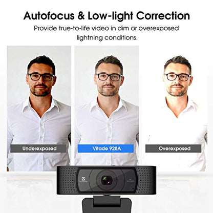HD Webcam 1080P with Microphone & Cover Slide, 928A Pro USB Computer Web Camera Video Cam for Streaming Gaming Conferencing Mac Windows PC Laptop Desktop - style: modern