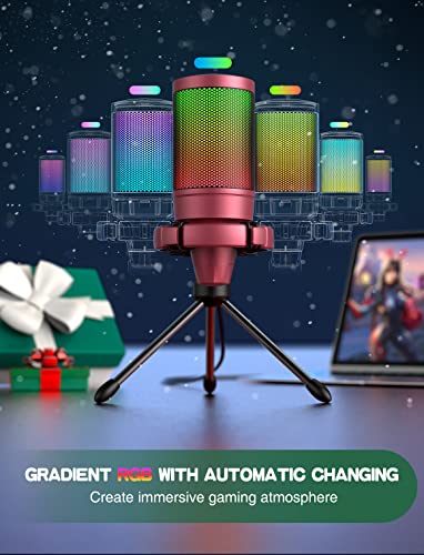 FIFINE Gaming USB Microphone for Desktop Set, Mic Pop Screen with Metal Mesh for YouTube Videos Bundle, PC Streaming Condenser Mic for Podcast, Recording, PS4/PS5 (A6R+U1)