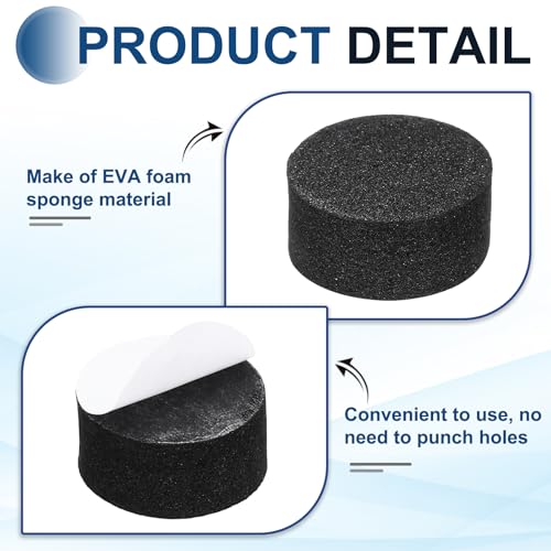 MECCANIXITY 16 Pcs Single Sided Speaker Isolation Feet Pads, 15mmx8mm Non Slip Foam Shock Absorption Base Pad Amplifier Stand Feet Mat for Speaker HiFi Home Theater Sound System, Black - size: 15mmx8mm