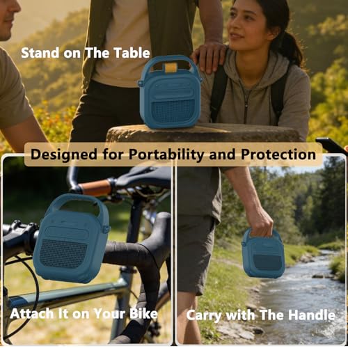 Silicone Cover Case for Bose SoundLink Micro 2 Bluetooth Speaker, Dark Blue - color: Twilight Blue