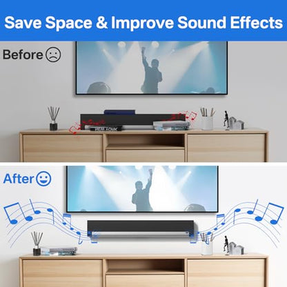 notiela Heavy-Duty Soundbar Wall Mount for Sonos Playbar Wall Mount Bracket for Space Saving - Durable Metal Mounting Bracket for Sonos Playbar Mount Under or Above TV Easy to Install - style: Heavy-duty Mount for Sonos Playbar