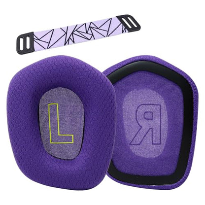Replacement Earpads for Logitech G733 G535 G335 Lightspeed Wireless Gaming Headset, Ear Pads Cushions Cover with Comfort Noise Isolation Foam (Purple) - color: Purple