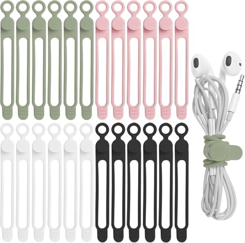 Smart Cable Management Clips – Durable Silicone Wire Organizer with Heavy-Duty Adhesive Grip – Keeps Charging Cables, USB Cords & Earphones Neatly Organized for Home, Office, Desk & Car