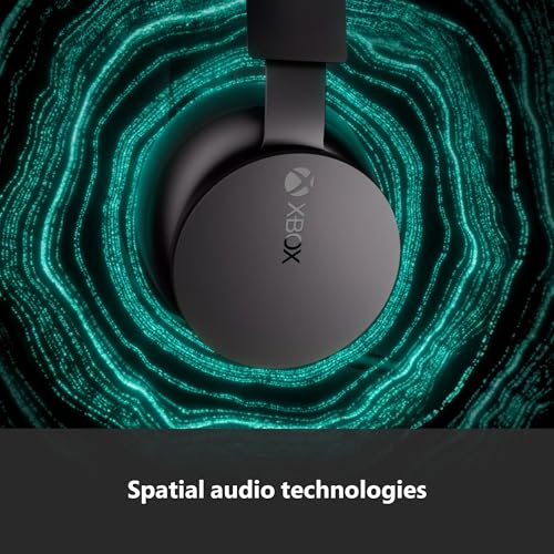 Xbox Wireless Gaming Headset | Carbon Black | Over Ear Headphones | Spatial Audio with Dolby Atmos | Consoles, PCs, TVs, Mobile, and More
