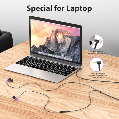ASKUBSKU Wired Earbuds for School Chromebook Laptop PC, Purple - color: Purple