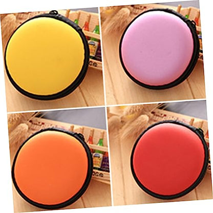 Black EVA Earphone Case with Zipper, Portable Hard Shell Pouch - color: Black