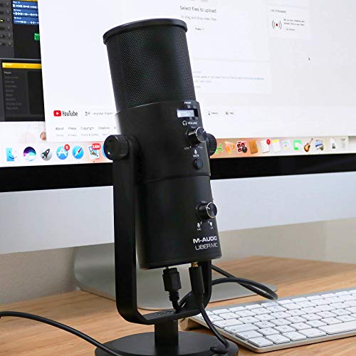 M-Audio Uber Mic | Professional USB Microphone With Switchable Polar Patterns and Integrated Headphone Output, black