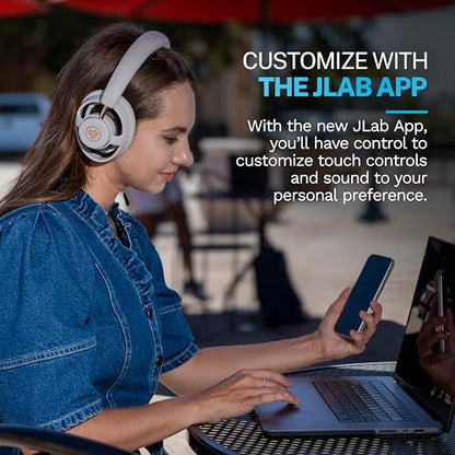 JLab JBuds Open Wireless Headphones – Open-Ear, Comfortable All-Day Fit, 24+ Hour Playtime, Immersive Sound, Bluetooth Headphones with App Control, White - color: White