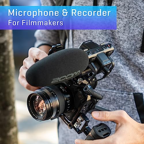 Zoom M3 MicTrak On-Camera Shotgun Recorder for Filmmakers | Clip-Free Audio with 32-Bit Float, Stereo and Mono Capture, Shockmount Included, USB Microphone Mode, Battery Powered