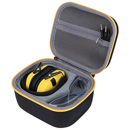 co2CREA Hard Case for Walker's Razor Slim Electronic Muffs Earmuffs - style: Yellow Zipper for Razor Earmuff