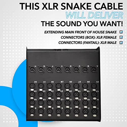 Seismic Audio SACB-32x8x100 32-Channel XLR Low Profile Circuit Board Snake Cable, 100-Feet - size: 100 Foot - 32 Send x 8 Return