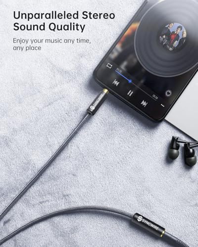Syncwire Headphone Extension Cable - 6FT [Hi-Fi Sound][Gold Plated Jack][TRS] Nylon-Braided 3.5mm Male to Female Audio Extension Cord Compatible with iPhone iPad Smartphone Tablets Media Players - size: 6 feet