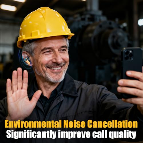 Bluetooth 6.0 Jobsite Earbuds, Heavy Duty True Wireless Ear Buds | 70H Playtime, IP56 Waterproof, 30dB SNR Noise Cancelling, ENC, Construction with 12pcs Earplugs