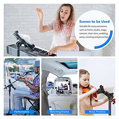 Neewer 6-11 inches Adjustable Music Mic Microphone Stand Tablet Mount with 360 Degree Swivel Holder for Apple iPad Pro Air Mini Google Nexus Samsung Galaxy - style: NW-105