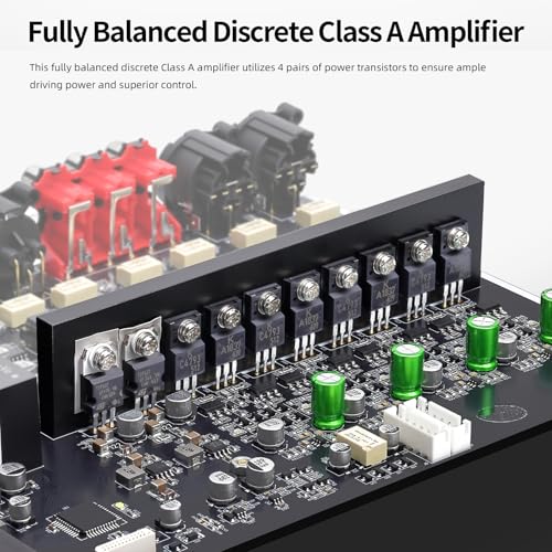 Gustard Audalytic HP70 Fully Balanced Discrete Headphone Amplifier, LME49720 Dual OP-Amps Class A Amp, 2xRCA/XLR Input 4.4mm Balanced/6.35mm Single-End Headphone/Rear XLR Preamplifier (Silver) - color: Silver