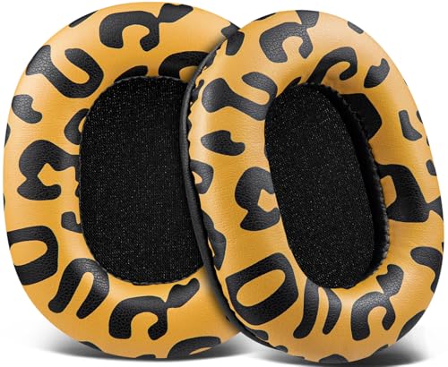 SOULWIT Earpads Replacement for Audio Technica ATH M50X M50XBT M50RD M40X M30X M20X MSR7 SX1 Monitor Headphones, Ear Pads Cushions with Softer Protein Leather, High-Density Foam - Tiger Stripe - color: Tiger Stripe