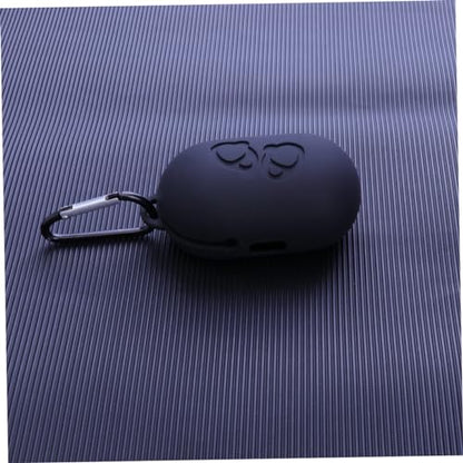 Silicone Protective Case for Wireless Earphones Shockproof and Dustproof Sleeve Compatible Full Protection for Charging Case Black