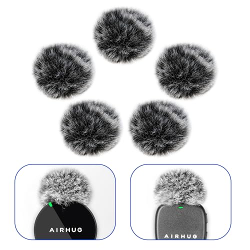 Wind Muff for AIRHUG 30/33 Wireless Lavalier Microphone, 5 Pack
