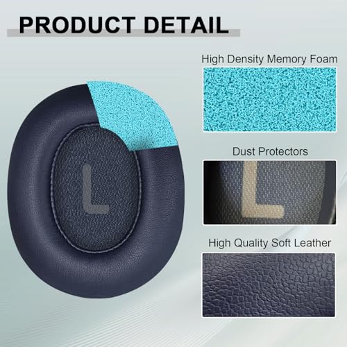 Replacement Ear Pads for JBL Tune 700(700BT)/710(710BT)/720(720BT)/750(750BT,750BTNC)/760(760NC)/770(770NC) Headphones, Headset Ear Cushions, Headset Earpads, Ear Cups Cover-Blue - color: Blue