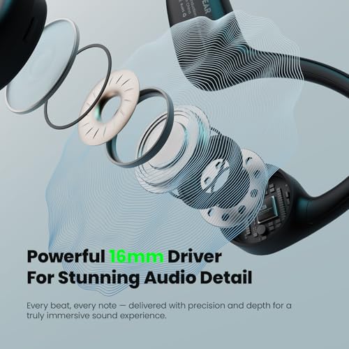 Open Ear Bone Conduction Headphones, for Running,Walking,Cycling,Gym | Bluetooth V6.0 Bone Conduction Earbuds with Mic 12Hrs Playtime,Wireless IPX5 Waterproof Sport Headphone