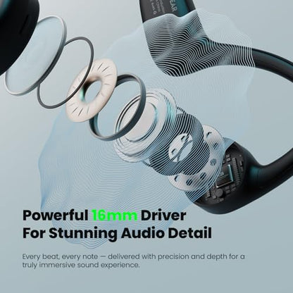 Open Ear Bone Conduction Headphones, for Running,Walking,Cycling,Gym | Bluetooth V6.0 Bone Conduction Earbuds with Mic 12Hrs Playtime,Wireless IPX5 Waterproof Sport Headphone