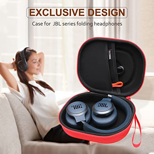 Case for JBL Tune 770NC/510BT/720BT/520BT/670NC/520C Headphones Red | Hard Carrying Travel Case for JBL Live 770NC/670NC/680NC/780NC Headphones - color: Red+Black
