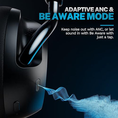 JLab, Epic Lux Lab Edition, Wireless Over Ear Headphones, Active Noise Cancelling, Hi-Res Audio, Graphite - color: Graphite