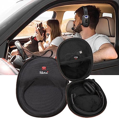 Mchoi Hard Carrying Case Suitable for LEVN Headset with Microphone, Trucker Headset, Waterproof Shockproof Headset Travel Protective Case, Case Only