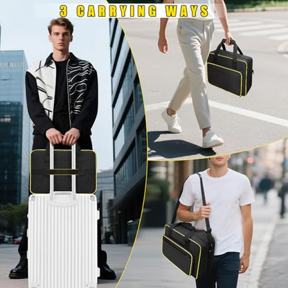 Audio Mixer Case 0.4 Inch Padded DJ Mixer Bag Travel Padded Case for Audio Mixers, DJ Controllers & Equipment Compatible with RODECaster Pro,RODECaster Pro II,TC-Helicon GoXLR (16.5''Lx12.2''Wx7.5''H) - color: Mixer Bag(Black&Yellow)