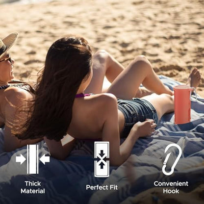 Heavy Duty Protective Carrying Case for Sonos Roam 2 | Red | Compatible with Sonos Roam, Roam 2 & Roam SL | Includes Bluetooth Button | Protect Your Wireless Speaker | Cover / Sleeve - color: Red