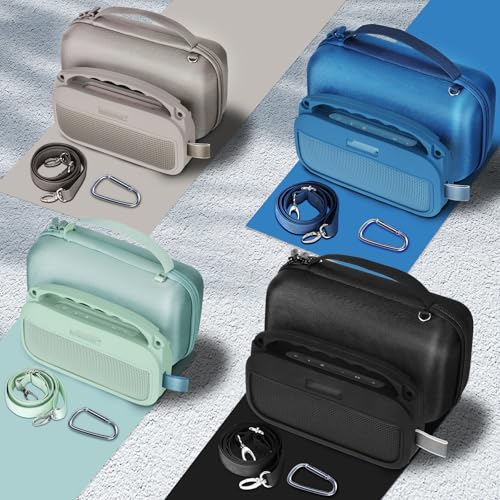 Lebakort Storage Case Kits Compatible with Bose SoundLink Flex 2nd Gen/Bose SoundLink Flex Portable Speaker (Alpine Sage Silicone Cover + Hard Case) - color: Alpine Sage Silicone Cover + Hard Case