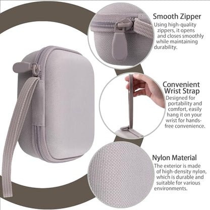 for Bose New SoundLink Micro 2nd Gen Speaker Protective Case, Sand | EVA Hard Shell, Soft Velvet Lining, Durable Wrist Strap, Portable Travel Bag with Carabiner, Mesh Accessory Pocket - color: Sand Case