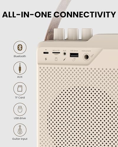 Avantree VoxAmp Duo - Portable Wireless Voice Amplifier Microphone | & Speaker Set for Classroom, Small Events & Parties, USB Recording & Playback, 30W Clear Voice & Rich Sound, 14H Battery