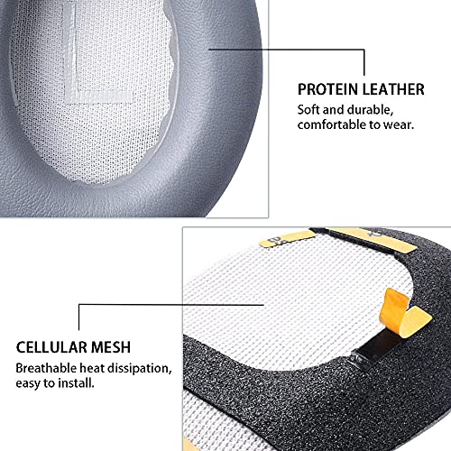 HUYUN Protein Leather Ear Pads Replacement for Bose Headphones 700, NCH700, NC700 Headphones Earpads, Headset Ear Cushion Repair Parts (Silver Gray) - color: Silver Gray