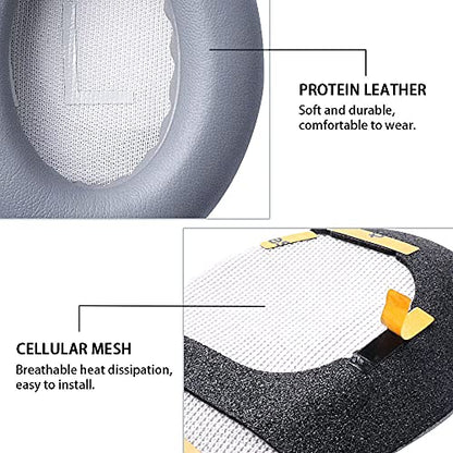 HUYUN Protein Leather Ear Pads Replacement for Bose Headphones 700, NCH700, NC700 Headphones Earpads, Headset Ear Cushion Repair Parts (Silver Gray) - color: Silver Gray