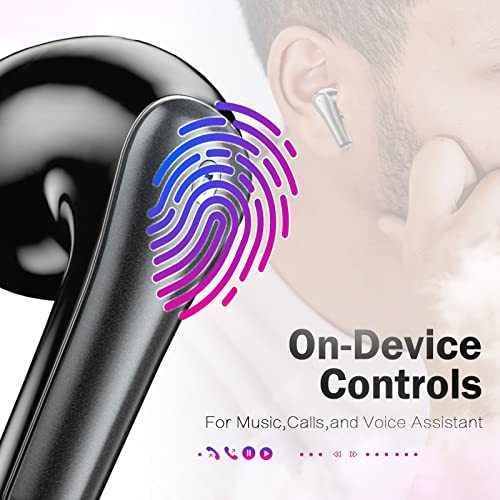 EasySMX Wireless Gaming Earbuds for PC, PS5 with Mic, 30ms Low Latency, Bluetooth/2.4GHz Wireless, USB-C Dongle Included, Compatible PS4, PS5, VR, Switch, Steam Deck, Black (TG-01)