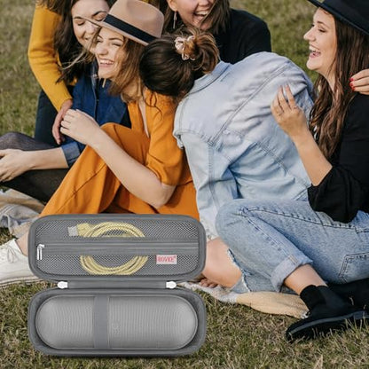 BOVKE Carrying Case Compatible with Beats Pill x Kim Kardashian - Wireless Bluetooth Speaker, Beats Pill Portable Speaker Holder Bag with Extra Mesh Pocket for Charging Cables, Gray - color: Gray