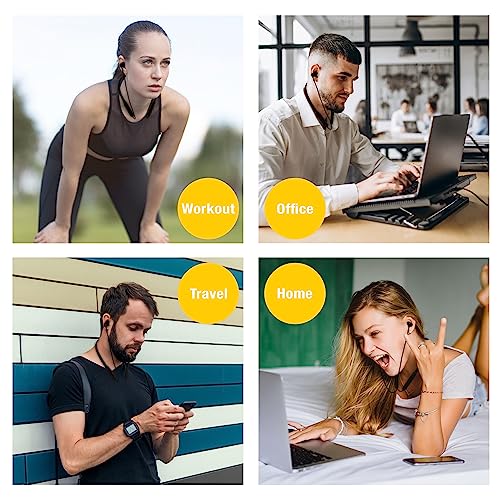 Neckband Wireless Earbuds aptX Low Latency Bluetooth 5.1 Headphones Qualcomm® CVC™ for Gym, Running, Gaming & Meeting Compatible with iPhone, Samsung Galaxy, Google
