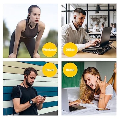 Neckband Wireless Earbuds aptX Low Latency Bluetooth 5.1 Headphones Qualcomm® CVC™ for Gym, Running, Gaming & Meeting Compatible with iPhone, Samsung Galaxy, Google
