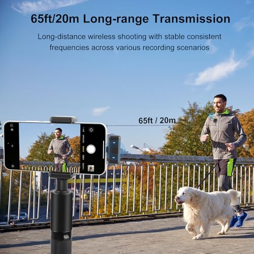 PULUZ Wireless Lavalier Microphone for iPhone/iPad (Lightning Port), Magnetic Clip Mini Microphone with Charging Case, Noise Canceling, 48khz Recording, Clip on Lapel Mic for Video Recording Vlog