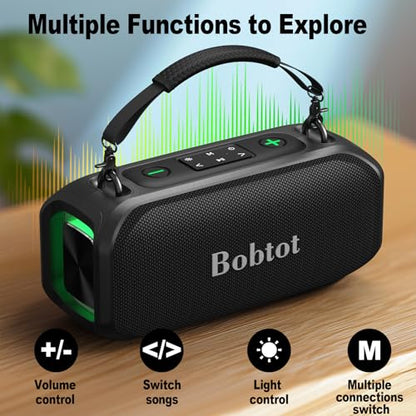Portable Karaoke Speaker for Adults, Small Size Singing Machine | with Wireless Microphone, Bluetooth Speaker with Punchy Bass, Magic Sound Voice, LED Lights