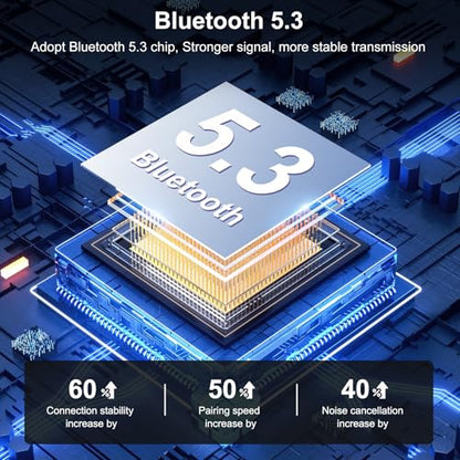 Upgraded Bluetooth 5.3 Transmitter Receiver 2 in 1, Bluetooth Adapter for Airplane, Low Latency, Hands-Free, 3.5mm Aux Audio Adapter for Travel Flight Car Home Stereo Theater - color: Black