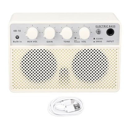 KOKKO KB-10 Bass Amplifier Portable Mini Bluetooth Audio 10W Mini Bass Amplifier Portable Rechargeable Bass Guitar Practice Amplifier