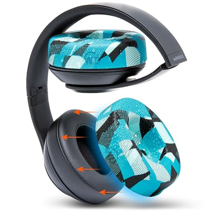 WC SweatZ Studio - Patented Covers for Beats Studio 3 (A1914) & 2 (B0500) | Made by Wicked Cushions | Made with Premium Silicone | Also fits B0501 | Cyan Prism - color: Cyan Prism