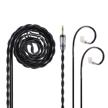NICEHCK DuskAg 5N Pure Silver IEM Cable QDC Connector 3.5mm Single Ended | 5N pure silver & OCC shielding boosts mid-high density, 1.2m cord, QDC pin, 3.5mm plug for QDC IEM audiophiles - size: 3.5mm With QDC