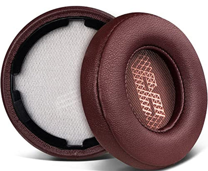 SOULWIT Replacement Ear Pads for JBL Live 400BT/Live 400 BT On-Ear Wireless Headphones, Earpads Cushions with Softer Protein Leather, Noise Isolation Foam - Red - color: Red